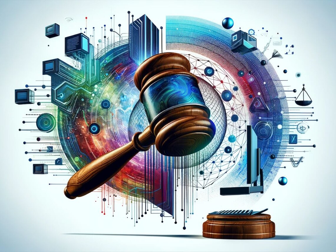 abstract graphic of a gavel, ADA lawsuits and website accessibility