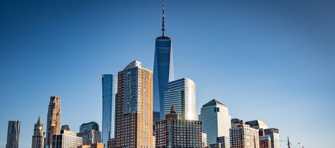 New York City skyline with World Trade Center