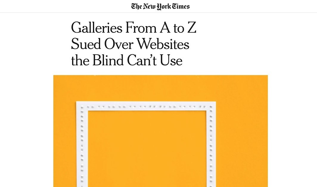 NY Times ADA story cover shot